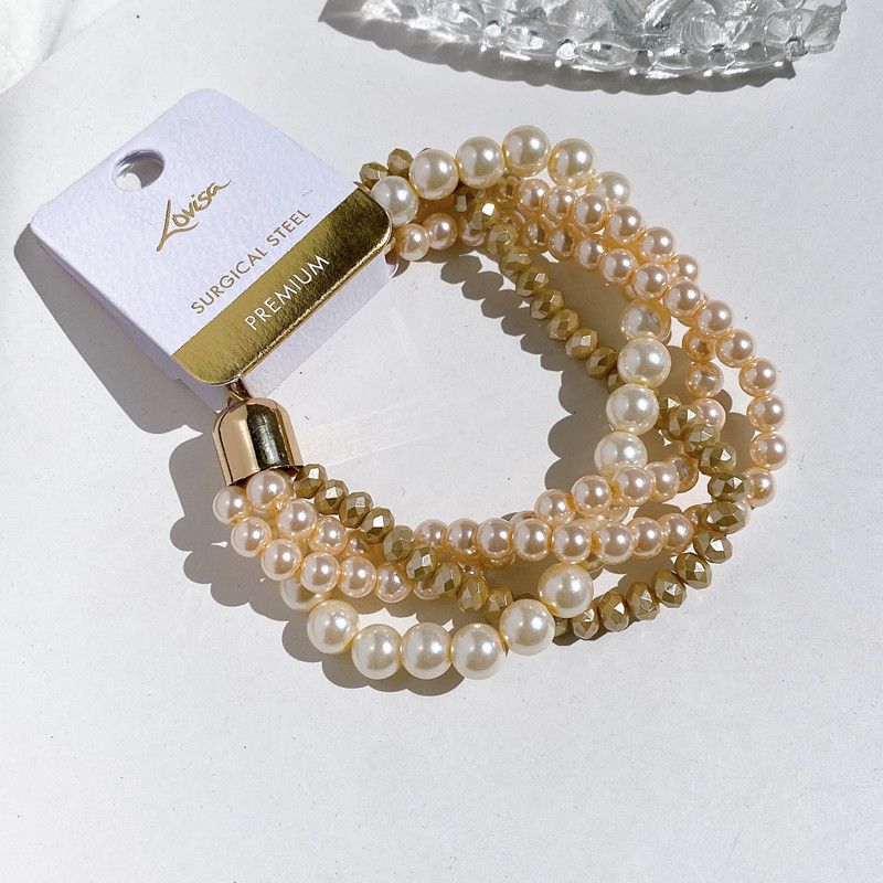 

Fashion Export Ornament New Arrival Cable Stitch Pearl Bracelet for Women French Fancy Exquisite Layered Retro Hand Jewelry Default