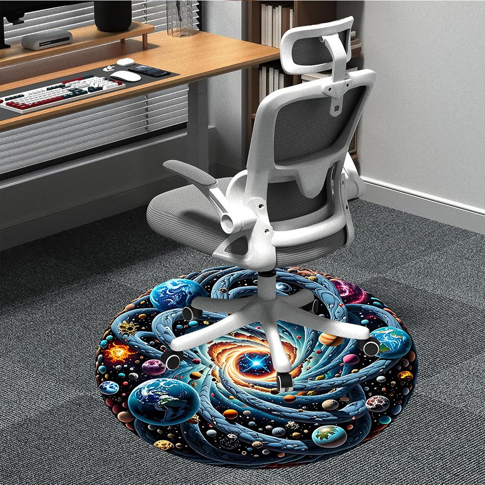 

1pc Celestial Whirlpool Chair Carpet for Office, Soft Comfortable Mat For Office, Living Room, Bedroom, Machine Washable Carpet yy251112164 80cm by 80cm