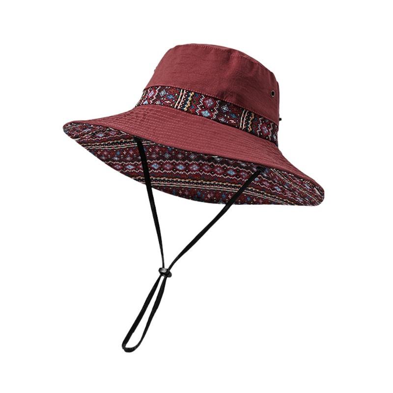 New Outdoor Sunshade Bucket Hat Women's Summer Travel Sunscreen Sun Hat Wide Brim Western Denim Seaside Hat