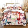 Anime Kawaii Mädchen The Quintessential Quintuplets 3D NEU Bettbezug Kissenbezug Bettwäsche Set Erwachsener Junge Mädchen Schlafzimmer Einzel Doppel