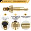 1Pc Engine Cooling Fan Thermostat Temperature Sensor Switch 1/8"NPT 180 Fahrenheit On 165 Fahrenheit Off for Water Oil Coolant Replacement Sensors2