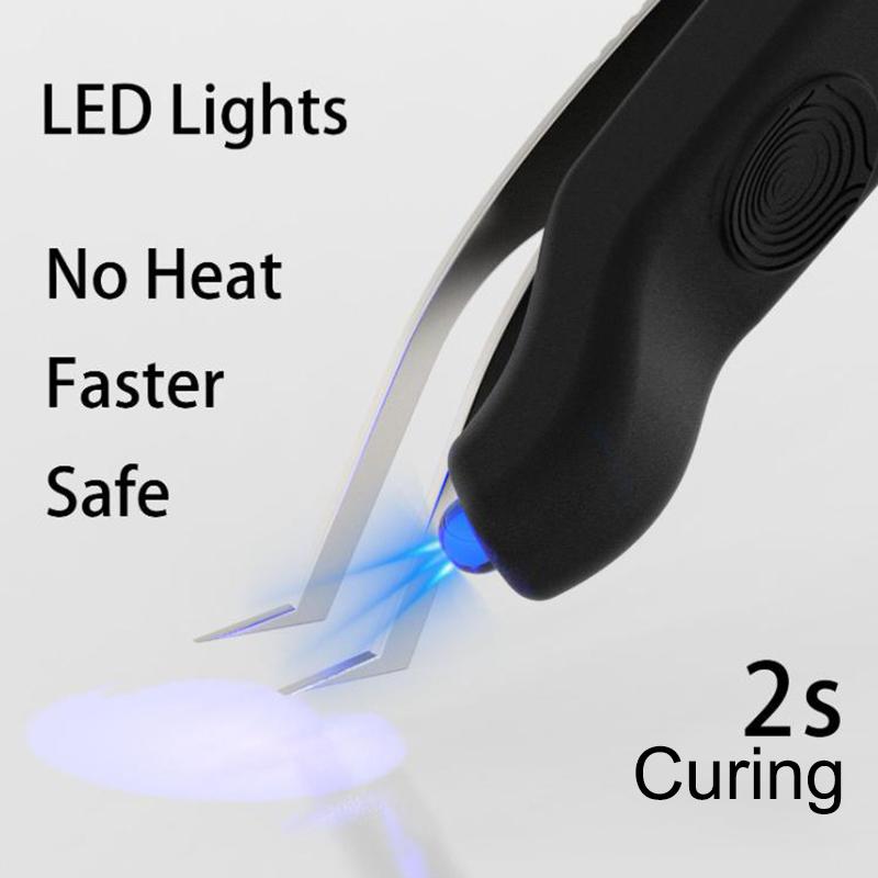 Lash Tweezer Lamp Silicone Cordless Mini Gel Quick Curing Light Portable Handheld Lash Extension Lamp With Press Switch For Nail