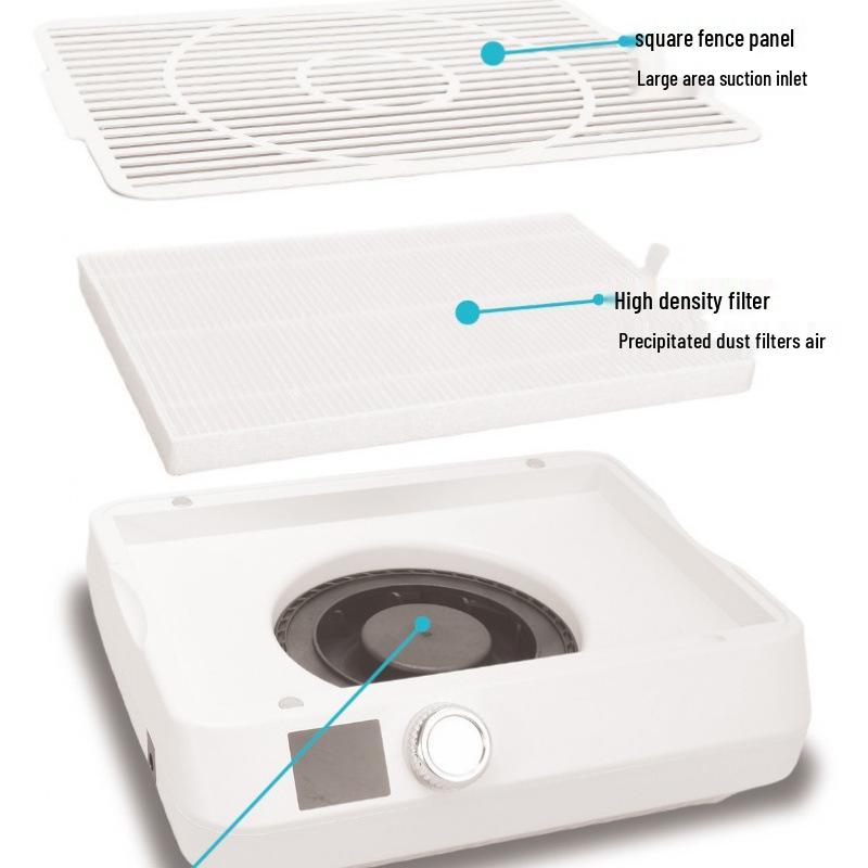 High Suction Silent Nail Dust Collector - Dustproof Tool for Nail Salons