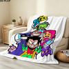 Teen Titans Print Flannel Blanket, High Quality Comfortable for All Seasons, Home Decor, Warmth and Comfort, Perfect for Christmas Gifts