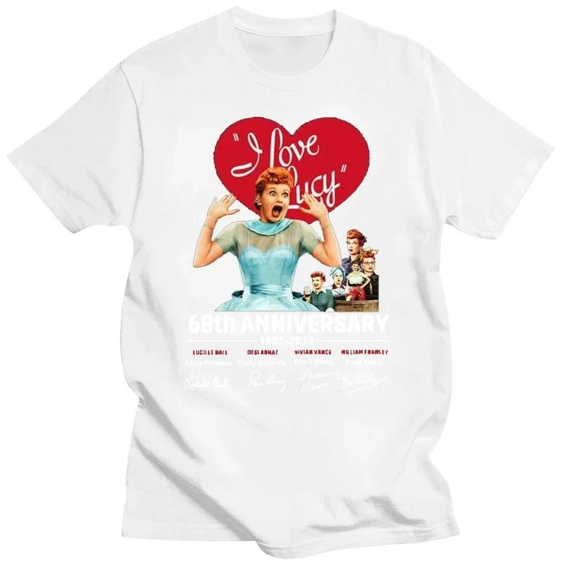 

Я люблю Люси 68-я годовщина 1951 2019 Автографы Футболка Черный хлопок Мужская футболка свободного стиля Новинка в топах и футболках Рубашка Homme 4XL