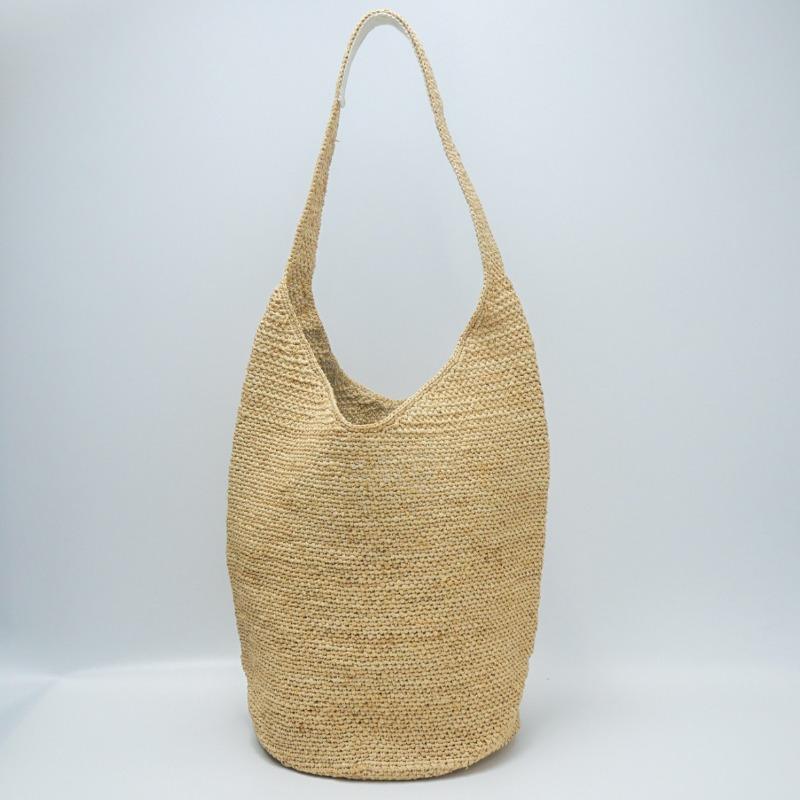 

Премиальная плетеная вручную сумка из рафии, новая плетеная сумка через плечо, большая вместимость, пляжная сумка-тоут для отпуска, сумка-ведро open