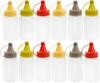 12PCS Extrusion Type Mini Multi-purpose Bottle with Leak-proof Lid Is Suitable for Sauces, Oils, Barbecue Sauces, Syrups and Other Kitchen and Salad