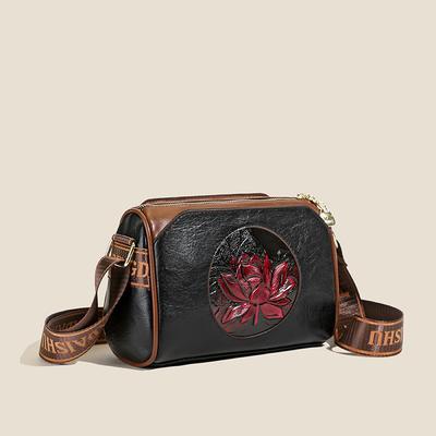 New Messenger Bag Women's Bag New Literary and Fashionable Lotus High-end Shoulder Bag