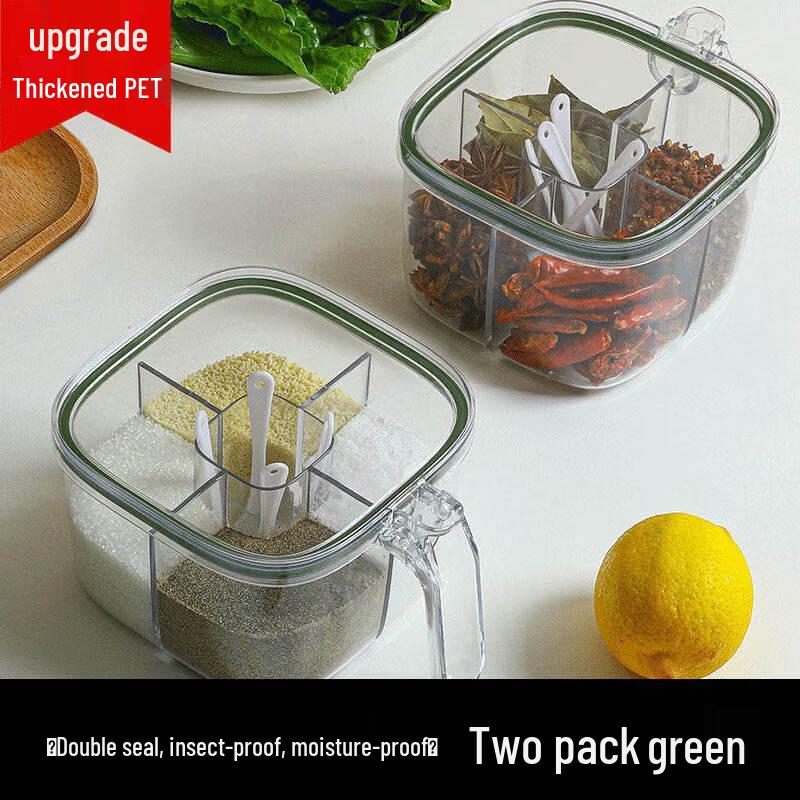 Qiwei 4-in-1 Sealed Enamel Seasoning Box Set