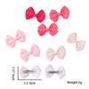 10Pcs Soft Cotton Bow Hairpin Girl Sweet Design Hairpin Color Block Delicate Hairgripe Barrettes Kawaii Child Accessories