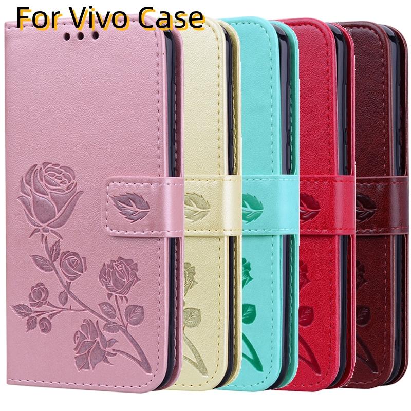 

Для Vivo Y15 Y15S Y01 Y20 Y21 Y02S Y16 Y35 Чехол-кошелек из искусственной кожи с тиснением розы Стильный и функциональный с отделениями для карт и функцией подставки