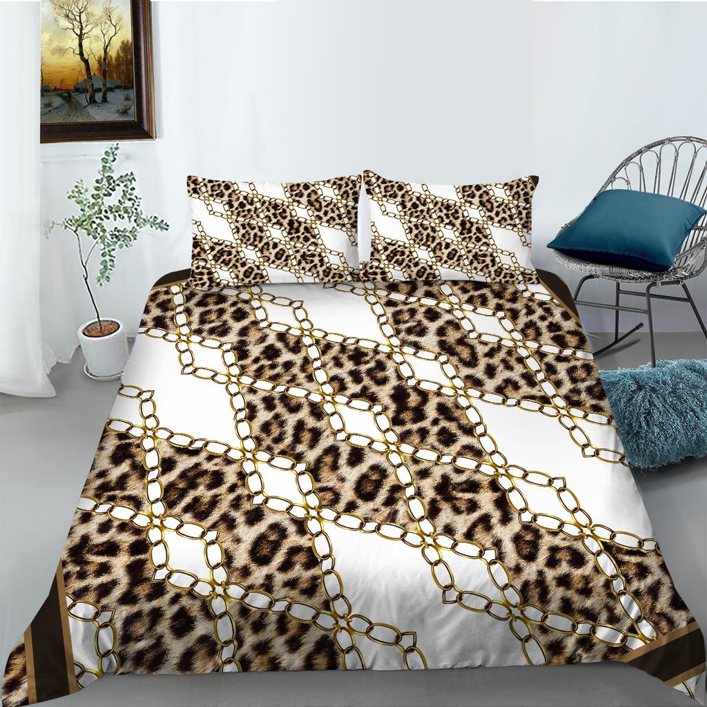 Lussuoso Set di Biancheria da Letto per la Casa Copripiumino Federa Letto Singolo/Matrimoniale Misura Completa Serie Lusso Set Biancheria da Letto con Cerniera Biancheria da Letto Morbida e Confortevole