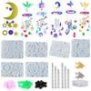 6 Styles Wind Chimes Silicone Resin Molds Kit Epoxy Casting Mold for Create Art DIY Wind-Bell Decorations Moldes De Silicona