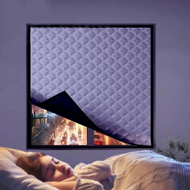 1P Geen Boor Thermische Raamfolie Verdikt Zelfklevend Isolatiehoes Eenvoudig te Installeren Koudeblokkerend Ontwerp voor een Warm Winterhuis