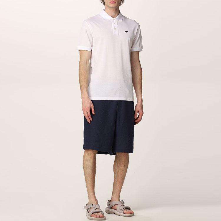 Emporio Armani Mercerised Piqué Polo Shirt with Micro Eagle 8N1FQ2-1JTKZ-0100