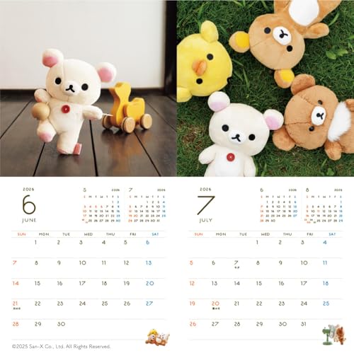 2026 Leva med Rilakkuma Väggkalender (Kalender)