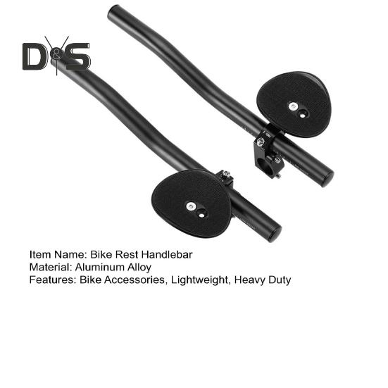 1 par de apoio de braço para bicicleta, guidão de MTB, estrada, mountain bike, barra aerodinâmica, alça de relaxamento, leve, liga de alumínio, ciclismo, apoio de braço, barra, acessórios para bicicleta