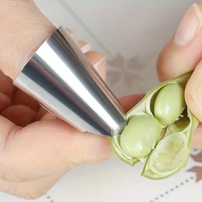 Stainless Steel Garlic Peeling Finger Protector - Multifunctional Kitchen Tool for Peeling Garlic, Beans, Nuts & Vegetable