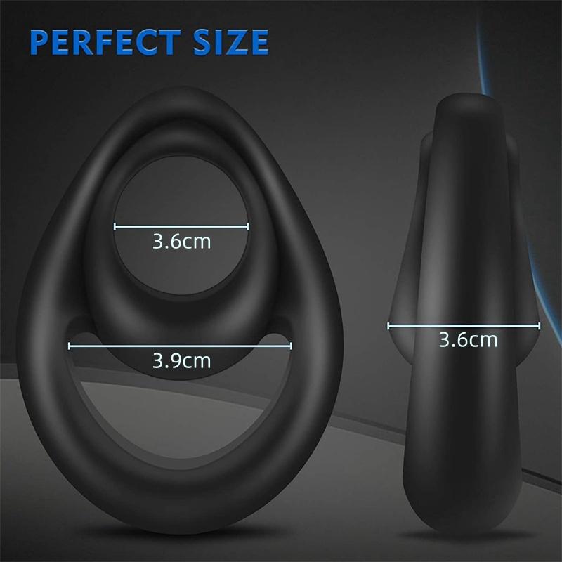 Soft Silicone Cock Penis Rings Testis Restraint Erection Lasting Time Delay Ejaculation Ball Stretcher Adult Sex Toy For Men