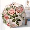 Rose Floral-themed, Eight-ribbed, Self-folding Umbrella Is Suitable for Everyday Outdoor Use and Is An Ideal Gift for Friends and Family, As