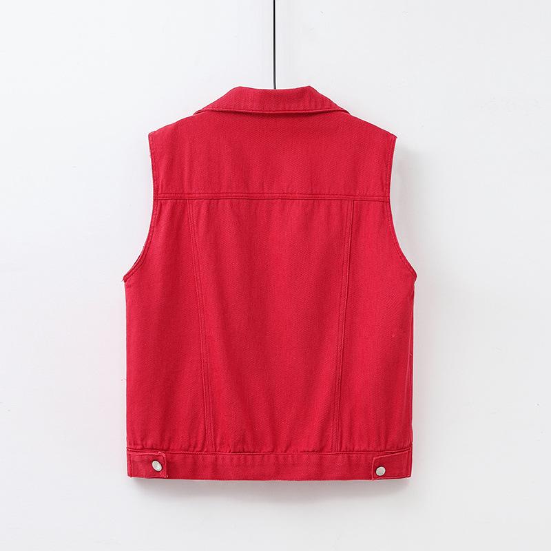 Vestă Denim Trendy pentru Femei - Subțietoare, Elegantă & Versatilă pentru Primăvară/Toamnă, Culori Multiple