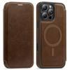 For iPhone 16 Pro Leather Case Compatible with MagSafe RFID Blocking Card Holder Phone Cover