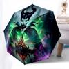 Maleficent, Villains Themed Automatic Opening and Closing Umbrella, Brightly Colored 8-rib Portable Umbrella, Suitable for Men and Women, A