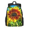 Oil Painting Backpack Flowers Print Daily Backpacks Women Men Style School Bags Custom Soft Rucksack