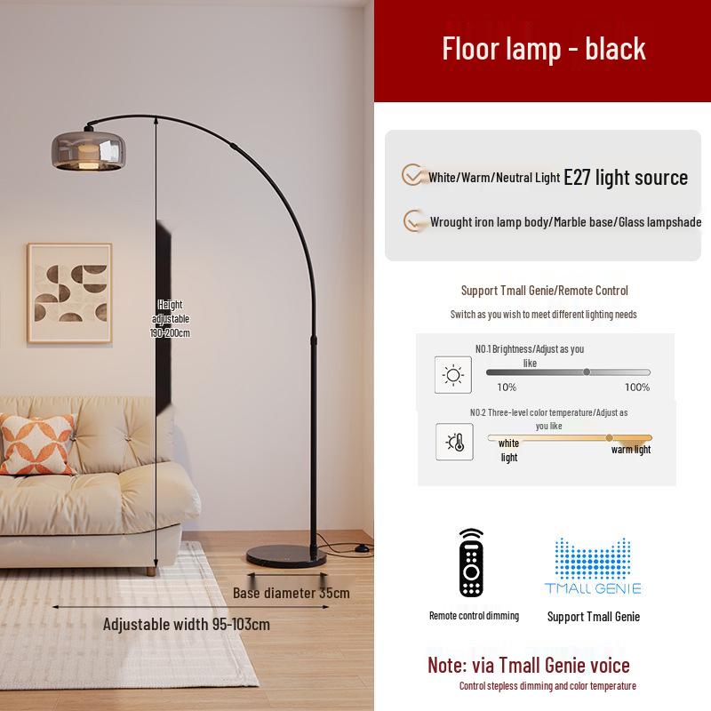 Minimalist Italian-Style Fishing Floor Lamp: Modern Luxury Bedside & Living Room Lighting