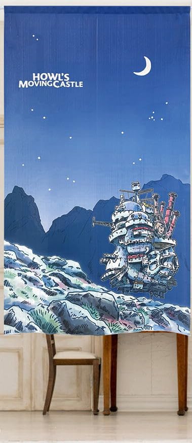 

Noren 85X150 см Ходячий замок Ghibli из мультфильма Хаула «Лунная ночь» [Сделано в Японии] cos-99657 синий