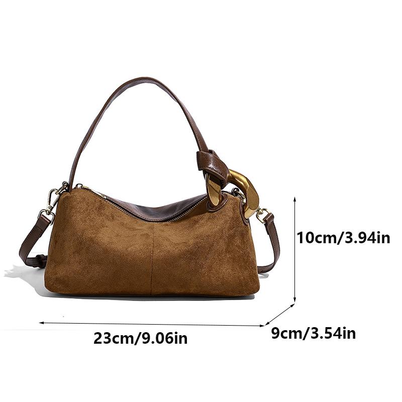 Yogodlns Geantă de umăr la modă pentru femei Piele de căprioară sintetică Genți de mână de damă Geantă hobo mică Genți messenger crossbody pentru doamne