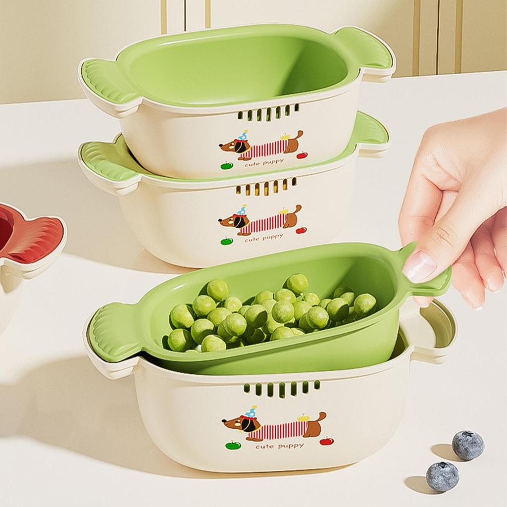 Fruit Washing Bowl with Strainer Vegetable Washing Basket Sink Vegetable drainer Fruit basket Washing Storage Basket Filter Bowl