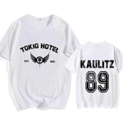 Camiseta Quente da Banda Tokio Hotel Street Hip Hop Rapper Gola O Gótica Camiseta Verão Alta Qualidade Camiseta Sudaderas Retro Camisetas Macias
