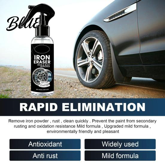 Oxidation Remover Spray Iron for Cars Rust Wheels Brake Dust Metal Cleaner 120ml Auto Paint Fast Dissolve Stain Car