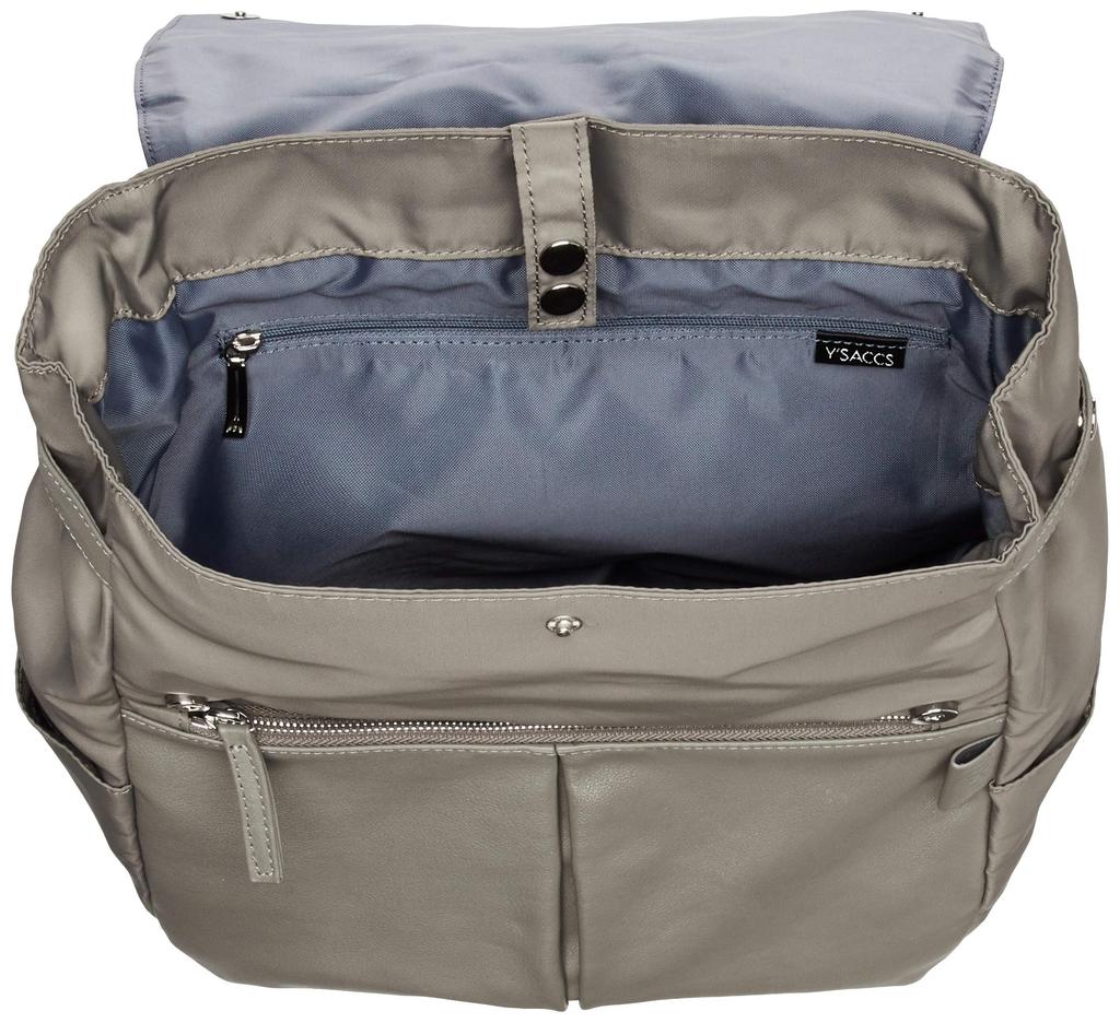 Isaac Nylon and Leather Combination Backpack, Medium, 2060448, Greige