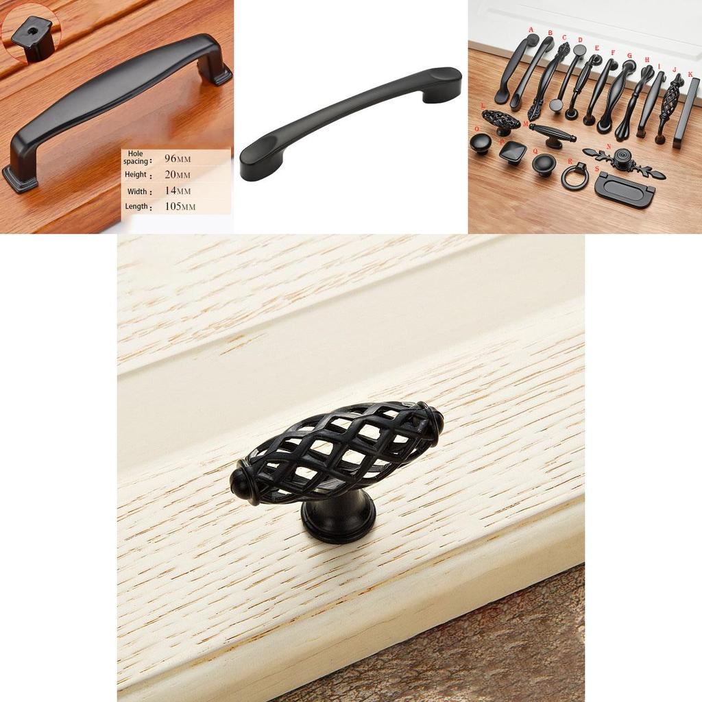 High-quality Zinc Alloy Matte Black Nickel Kitchen Cabinet Handle For Versatile Use