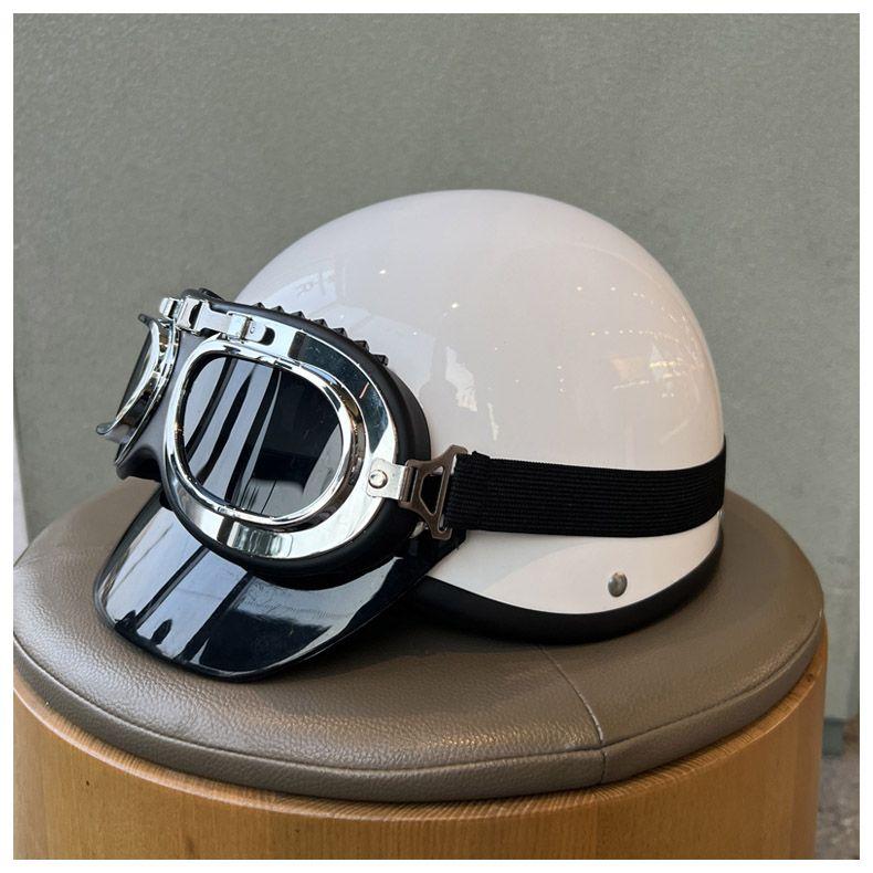 Retro Half Helmet Lightweight Summer Electric Vehicle Helmet Hard Hat Unisex