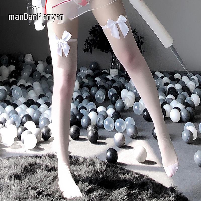 Manyan Women's Sexy Sheer Bow Stockings 7122