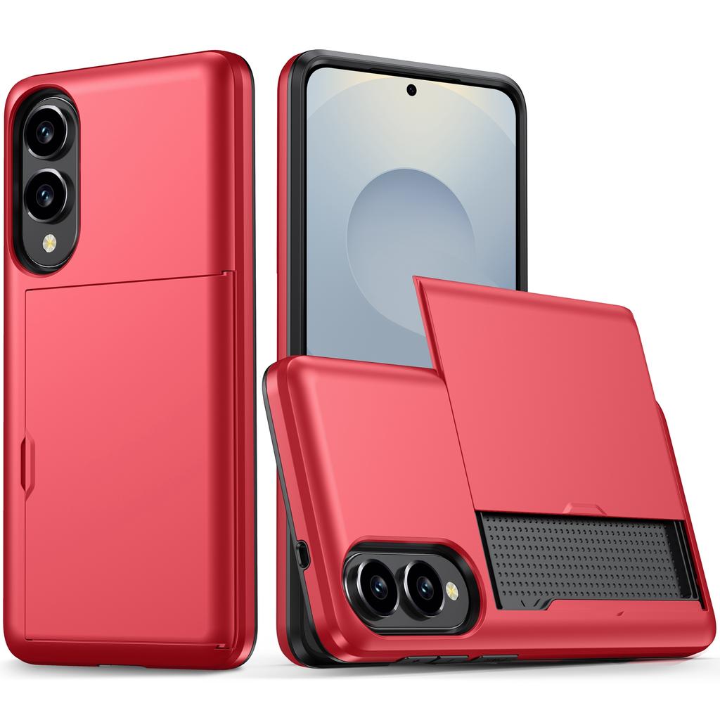 For Samsung Galaxy S25 Edge Case with Card Holder TPU + PC Phone Back Cover