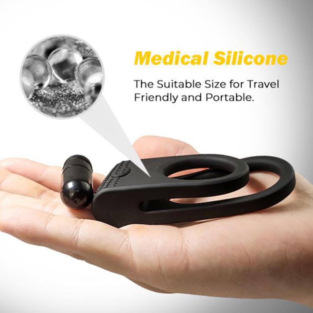 Male Penis Cock Ring Vibrator Delay Ejaculate Testicle Scrotum Ball Stretcher Cockring Clitoris Stimulate Couple Sex Toy For Men
