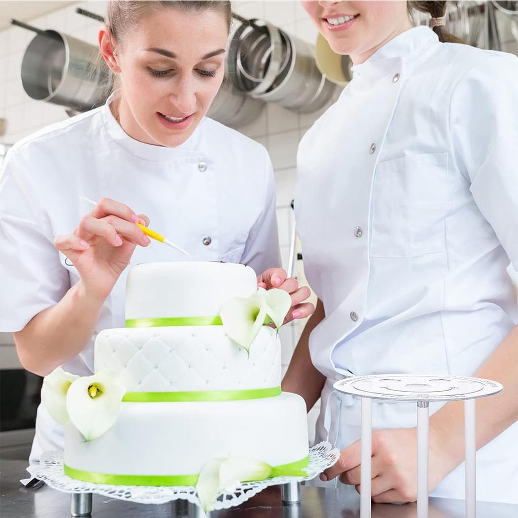 3 Stück Kuchenplatten Kuchenstäbe für mehrstöckige Kuchen Kunststoff Kuchenstützstäbe für Hochzeitstortenkonstruktion und Stapeln Kuchenstäbe-Set