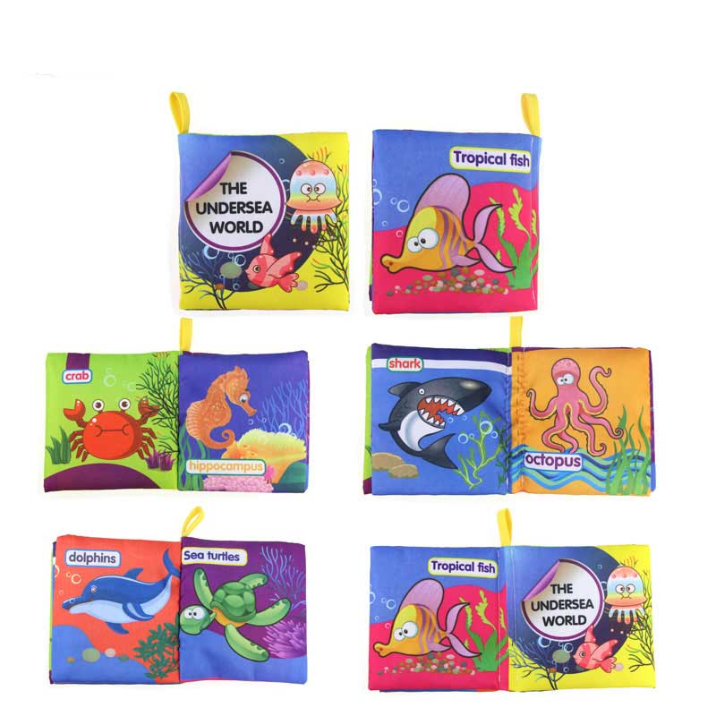 Cloth Books Soft Baby Books Rustle Sound Baby Quiet Books Infant Early Learning Educational Toys 0 -12 Months Rattle