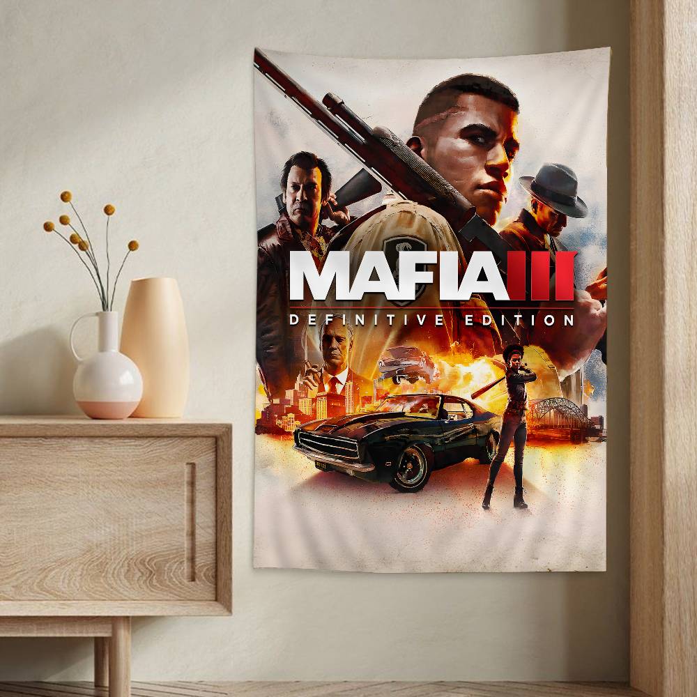 Mafia Definitive Edition Arazzo Anime Vintage Appeso Tarocchi Tappeti da Parete Hippie Arredamento per Stanza e Casa