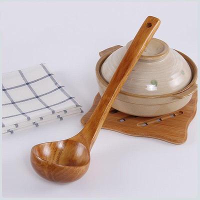 Long-Handle Wooden Cooking Ladle Set