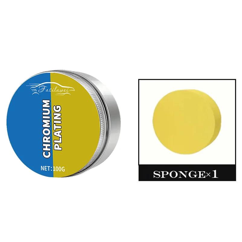 

Car Window Chrome Bright Strip Repair Metal Polishing Wipe Renovation Paste Stain Rust Removal Oxidation Layer Cleaner Car Door