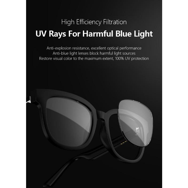 Bluetooth Smartbrille Sonnenbrille Blaulichtfilter UV Bluetooth Kopfhörer KI Audiobrille kann Anrufe tätigen
