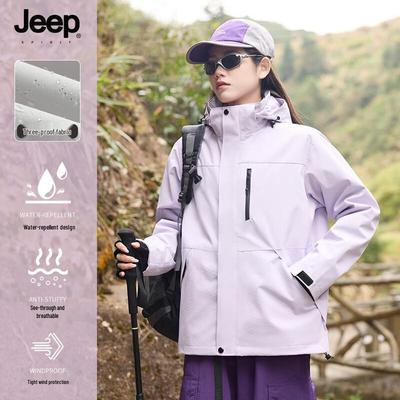 JEEP SPIRIT Unisex 3-in-1 Windproof Waterproof Outdoor Jacket