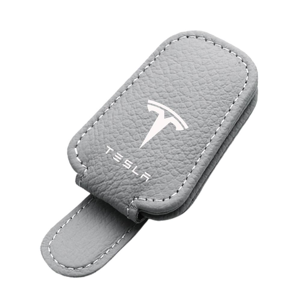 AMK1 Car Sunglasses Holder Sun Visor Glasses Clip Eyeglass Storage For Tesla Model 3 Highland Y Juniper Model S Model X Cybertruck