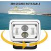 LED Marine Searchlight,60W 12V24V Remote Control Spotlight,360 Degree Rotating Work Light,for Boat Truck SUV 4x4 Off-Road,7 Inch