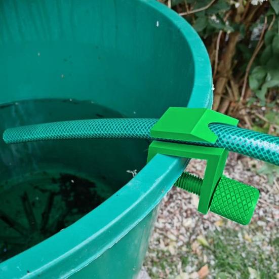Rain Barrel Hose Holder Detachable Hose Holder with Adjustable Clamp Hose Support On Barrel Edge for Outdoor Rainwater Barrel Home Garden Yard Use